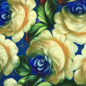 Поднос с росписью "Розы на синем" 47*37 см, арт. А-3.1